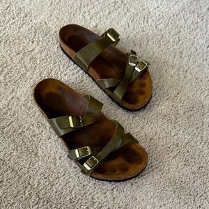 Birkenstock Franca Oiled Leather in Olive